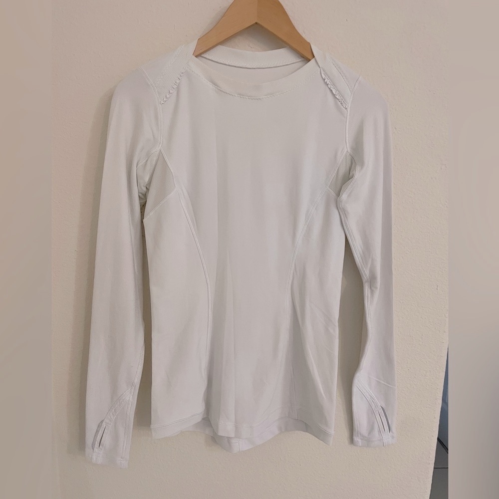Lululemon Runner Ruffle Long Sleeve Top, 6